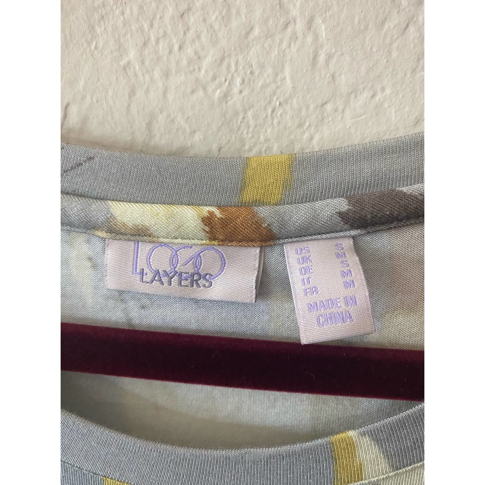 Logo Layers Printed Tank Solid Flounce Hem Bronze… - image 4